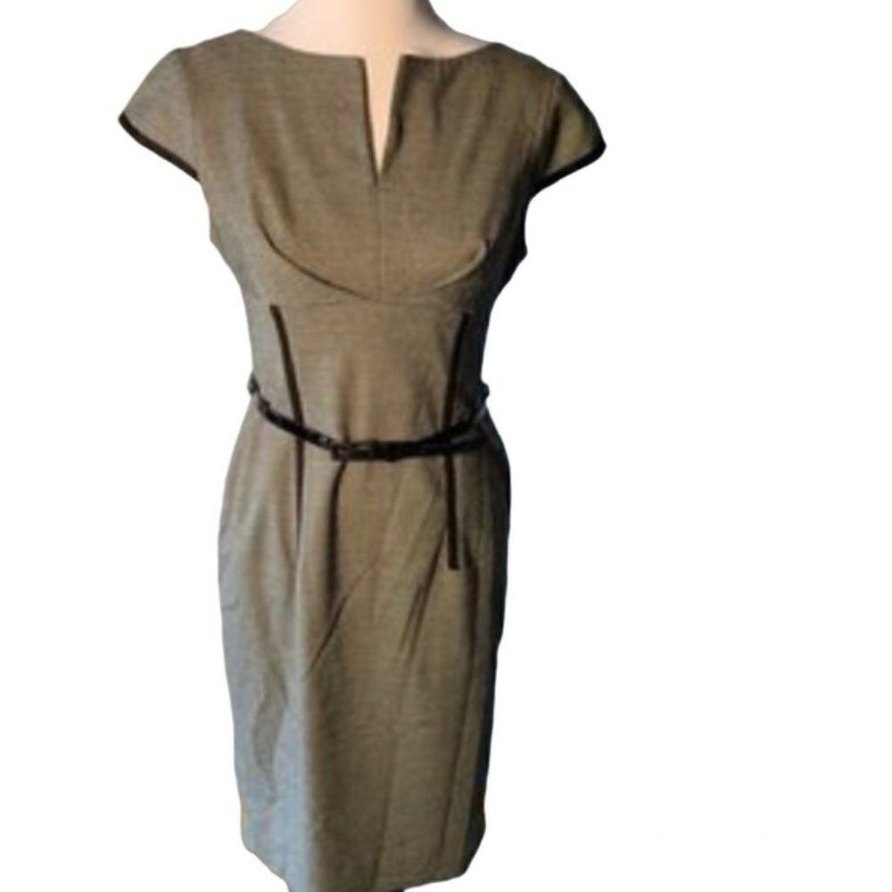 Jones Studio Grey w/Black Accent Dress size 4